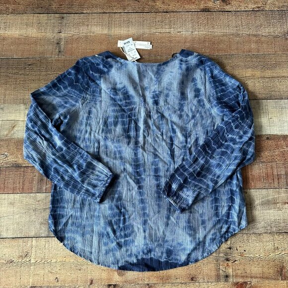 Lovestitch Womens Boho Navy Embroidered Blouse M 100% Cotton NWT - Picture 7 of 7